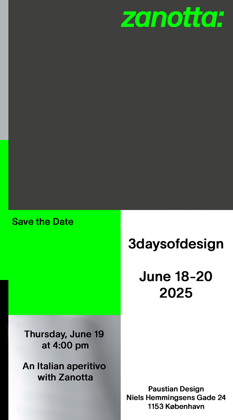 Zanotta 3daysofdesign_save the date gallery